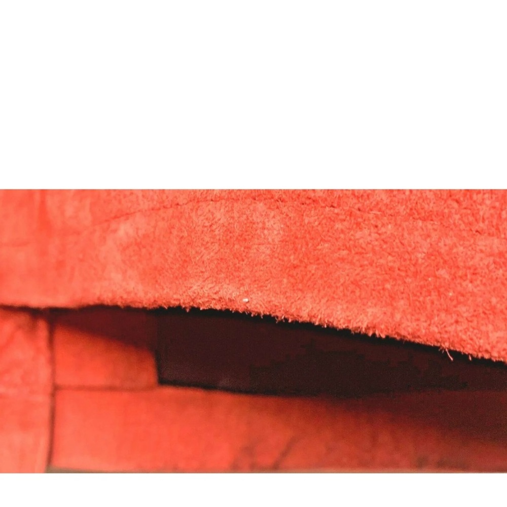 DC Collection Medium Suede Red Button Down Jacket - Picture 11 of 12